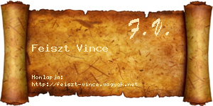 Feiszt Vince névjegykártya